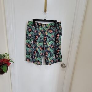VilebrequinTropical print board surfer    shorts bathing suit  sz34